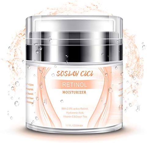 Face Moisturizer Anti-Wrinkle Retinol Cream Treatment with Combination of Green Tea, Vitamin E and Organic Aloe，Day and Night Anti Aging Eye Cream for Face and Eye 1.7 fl oz
