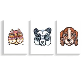 3 Panel Line Painting Draw Wall Decor for...