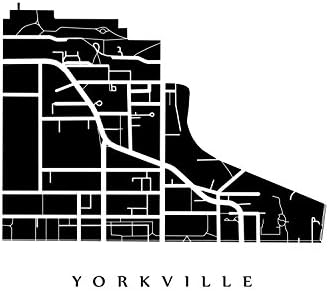 Yorkville Neighborhood Map - Toronto, Ontario Poster