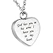 BY Cremation Ashes Necklace God Has You in His Arms I Have You in My Heart Keepsake Memorial Pendant (God Has You in His Arms I Have You in My Heart) (God Has You in His Arms I Have You in My Heart)