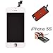 COCOCKA Replacement Digitizer and Touch Screen LCD Assembly with Tools for iPhone 5S White