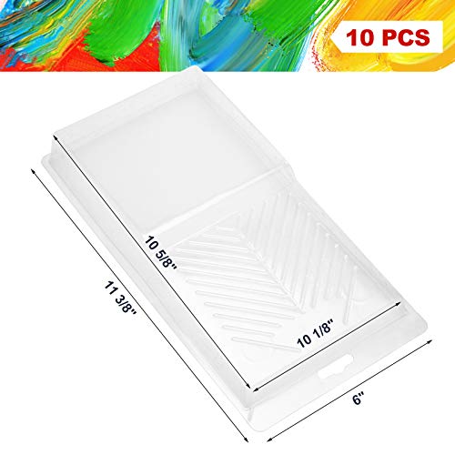 11 Pieces Paint Tray, Disposable Paint Liners, Plastic Paint Roller