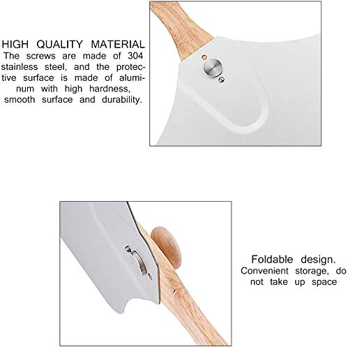 Gastronomische luxe pizza peddel vouwen pizza peel aluminium pizza schop met opvouwbare houten handvat - Afbeelding 6