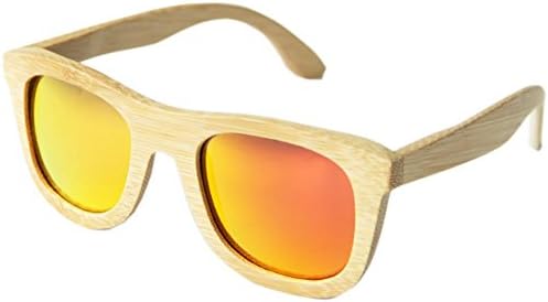 Zhu&amp;Yanj New / Men &amp; Women / Bamboo / All Wood / Sunglasses / polarized / square/Fashion / Accessories / Unisex , orange