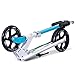 Goplus Folding Kick Scooter for Adult Teen Deluxe Aluminum Glider Adjustable Height w/Kickstand, 220lbs Capacity (Blue)