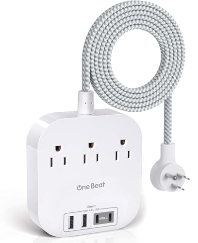 One Beat 3-Outlet USB C Power Strip