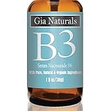 Pure, Organic, Natural Vitamin B3 Serum Cream Niacinamide 5%. 1 or 2 oz. Anti-aging, Repairs Skin, Reduces Wrinkles, Evens Tone, Fights Acne, Smaller Pores, Boosts Collagen, Made in USA, Cruelty Free