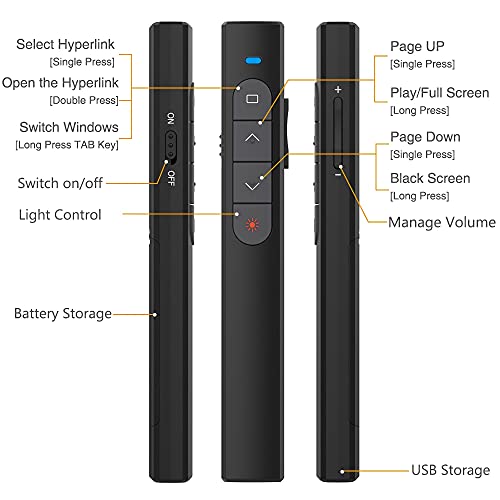 Presentation Clicker for Powerpoint Presentation Remote, 2.4GHz PPT