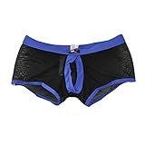 Zacoo Men Stretch Boxer Brief Size L Color Blue Black