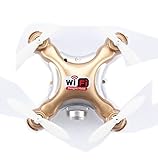 Cheerson CX-10WD-TX 2.4G 4CH Mini Wifi FPV High Hold Mode 0.3MP Camera Phone Control RC Quadcopter - Golden
