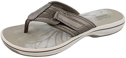 CLARKS Womens Brinkley Athol Open Toe Casual Sport Sandals, Pewter, Size 6.0