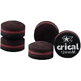 CRICAL 5-Piece Pool Cue Tips, 5 Layer Billiard Cue Tips Soft Medium Hard | 11mm 11.5mm 12mm 13mm Pool Stick Tips for Billiards Cue Accessories