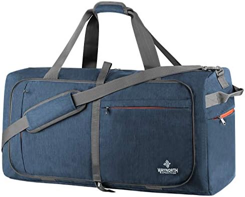 Waynorth 65L Foldable Travel Duffel Bag Weekender Bag with Shoes Compartment for Men Women Water-proof & Tear Resistant Duffel Bag Travel Bag Sports Gym Bag 1 Waynorth 65L Foldable Travel Duffel Bag Weekender Bag with Shoes Compartment for Men Women Water-proof & Tear Resistant Duffel Bag Travel Bag Sports Gym Bag