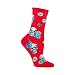 Socksmith Women's Socks Floral Skull Crew Red 1pair