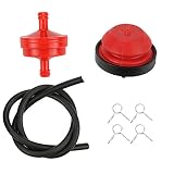 Butom Fuel Filter 570629B 570682 Primer Bulb Pump Fuel Line for Tecumseh 632334A Carburetor HM70 HM80 HMSK80 HMSK90 HMSK100 HMSK105 HMSK110 AV520 Snowthrower