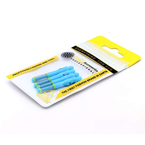 Black Scorpion Cuesoul TERO AK7 Clear Dart Stems Dart Shafts Built-in Spring Telescopic,Set of 4 pcs-B/D/F/H Size (Blue, D)