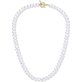 GAVU Dainty Pearl Necklace for Women Men Multicolor Shell Pearl Necklace for Men and Women