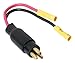 Attwood 14352-3 Medium-Duty Trolling Motor Connector, Male Plug, Motor Side, 5-Inch Harness with Butt Connectors, 10-Gauge Wire