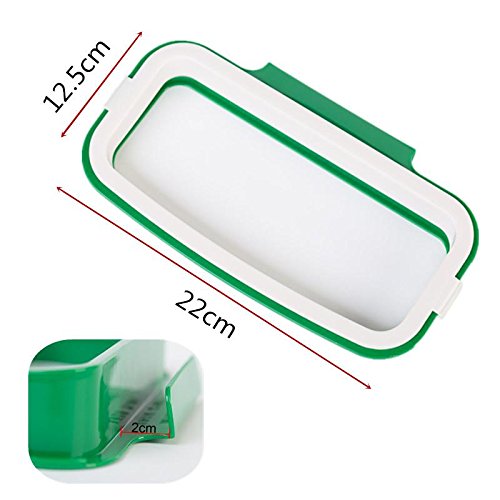 Kicode 2 Pack Home Kitchen Cupboard Cabinet Door Mounted Garbage Trash Rack Storage Creative Rubbish Bag Holder - Thumbnail 3