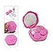 Rosallini Fuchsia Rose Design Plastic Contact Lens Case w Bottle