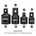 CASOMAN Complete 7 Pieces Universal Joint Socket and Adapter Set, 1/4-inch, 3/8-inch and 1/2-inch, Cr-V