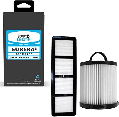 Home Revolution Filter Combo, Fits Eureka DCF21 &amp; EF6 and Airspeed AS1000 Bagless Upright Vacuum Models