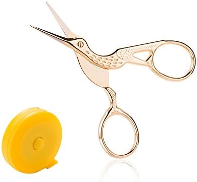 Bird Scissors Embroidery Shears 3.5 Inch Sewing Small Sharp for Crafting Art Work Embroidery Threading Needlework by JINJIAN (Gold) (1 PACK)