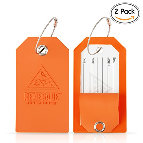 Holiday deal! travel luggage tags with privacy covers, set of 2-e…