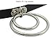 GIANCOMICS 2 O-Rings PU Leather Choker Necklace Goth Girl Women Collar Hoop Chain o-Black