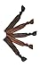 HAIR TIES (BRUNETTE) - Mane Street Hair Ties - Best Fold Over Elastic Material On The Market - No Tug Knotted Elastic Ribbon - Prevents Ponytail Holder Headache - Heat Sealed Ends TOP-SELLER