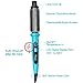 Ovonni Curling Iron Brush, Dual Voltage 1 Inch Ceramic Tourmaline Ionic Hot Curler Brush, Professional Instant Heat Up Temperature Controls Heated Brush Styler for Long Hair with Traveling Bag (Blue)