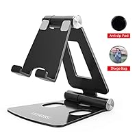 Adjustable Cell Phone Stand, licheers Multi-Angle Cell Phone Holder, Cradle, Dock, Stand Compatible with Nintendo Switch, Android Smartphone, Phone 11 Pro Xs Max Xr X 8 7 6 6s Plus for Desk (Black)