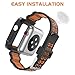 VORI Compatible With Watch Band 42mm Case, Shock-proof and Shatter-resistant Silicone Sport Band for iwatch Band Protective Case Compatible With Watch Series 3/2/1 Edition 42mm Orange