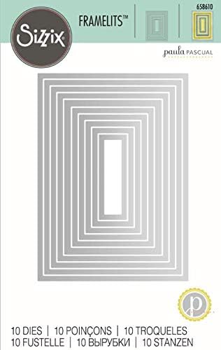 Sizzix Framelits Rectangles 2 Die Set, Pack of 10, Grey - Image 4