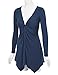 Made by Johnny MBJ Womens Long Sleeve Knot Baby Doll Tunic Top XL Navy