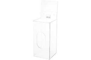 Beaupretty Acrylic Glove Dispenser Wall Mount Clear Disposable Glove Box Holder & Mask Organizer for Lab & Home Workshop