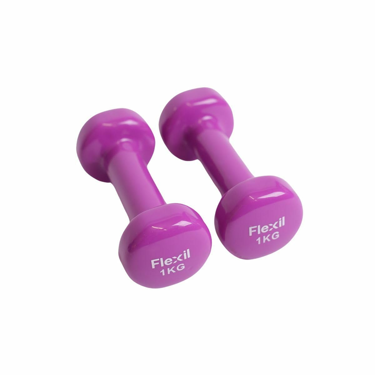 Vinyl Dumbbell Weights | Set Of Hand Weights | Home Gym Equipment | Comfortable grip (1, Kilograms)
