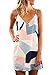 Hount Women's Casual V Neck Short Sleeveless Floral Mini Dress Swing Dress Chiffon (Small, Multicolor)