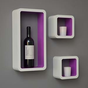 Estante de 3 sets en forma de cubo para Sala, Estantería para libros