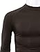 Doublju Mens Long Sleeve Half Turtle Neck Split Hem T-shirt