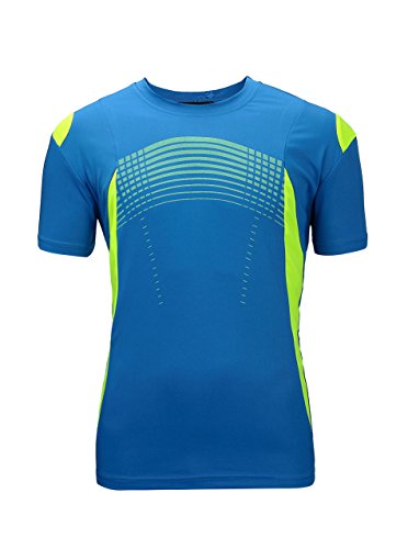 ZITY Mens Premium Fitted Short-Sleeve Crew T-Shirt Blue Medium