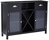 King's Brand Wood Wine Rack Console Sideboard Table