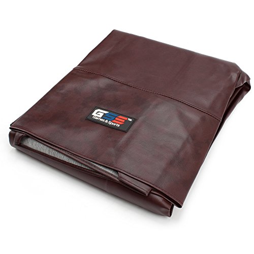 GSE Games & Sports 9-Foot Brown Heavy Duty Leatherette Billiard Table Dust Cover Pool Table Cover by GSE