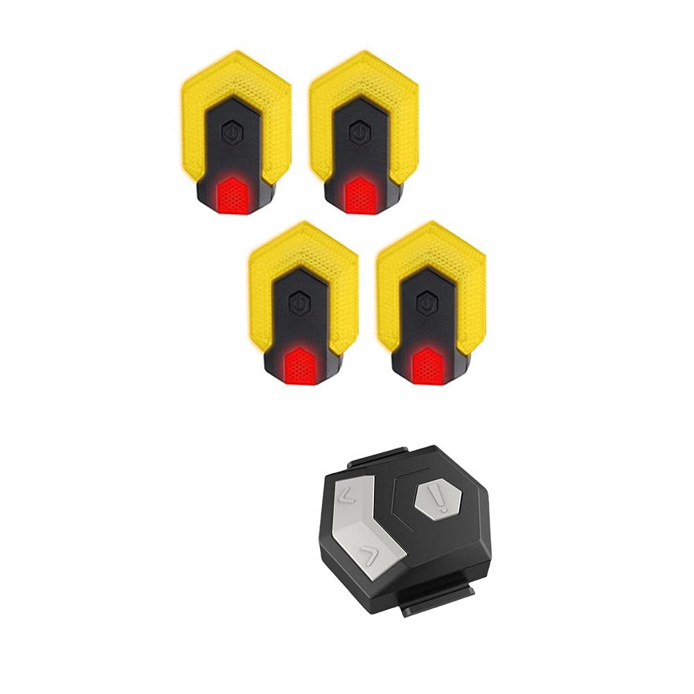 Bike Indicators, Bike Turn Signals Front and Rear Safety Warning Light with Remote Control, Waterproof Bike Tail Light for Outdoor Cycling, Mobility Scooter Accessories