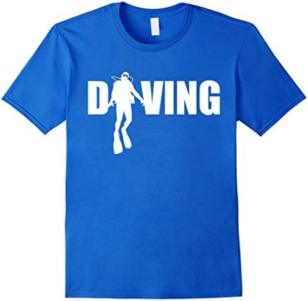 Men's I Love Scuba Diving T Shirt- Funny Dive Diving Medium Royal Blue