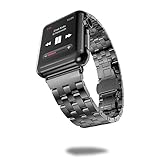 Apple Watch 42mm Band, Infiland Stainless Steel Metal Replacement Strap Wrist Band With Double Button Metal Clasp for Apple Watch & Sport & Edition version 42mm - Black