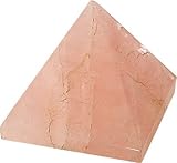 Healing Crystals India: Natural Rose Quartz Gemstone Pyramid Hand Polished Natural Healing Device