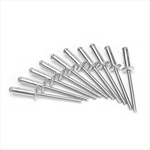 Rivets SUPERTOOL Aluminium Pop Rivets Large Flange, Open-End Dome Head Blind Rivets 2.4/3.2/4/4.8mm Pack of 50 (3.2 x 7 mm) - Image 3