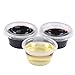 Gotopack 2oz - sets of 200 - Slime Containers PP Plastic Cups with PET Plastic Lids High Transparent Sauce Cups
