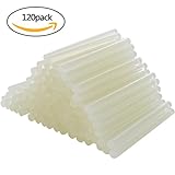 120pcs Hot Glue Gun Sticks - Ishua High Viscosity Hot Melt Adhesive Bar Hot Melt Adhesive Glue Stick 0.27'' Diam, 3.9'' Length Clear Strong Adhesive for Mini Hot Glue Gun